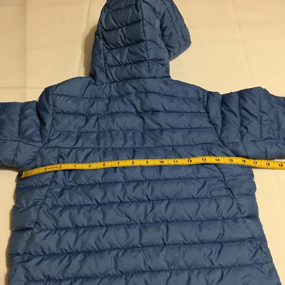 Columbia Puffer Jacket Kids Size S Blue Hooded Quilted Full Zip